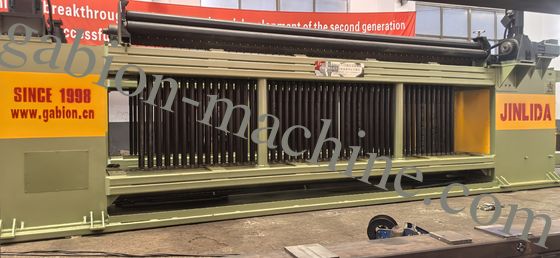 ซื้อ เครื่องจักร Gabion ทนทานที่มีรู Mesh 60×80/80×100 มิลลิเมตรและความกว้าง 5300 มิลลิเมตรสําหรับการผลิต Precision Hexagonal Mesh การผลิตออนไลน์